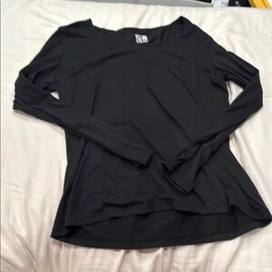 32 Degrees Black Fitted Long Sleeve Blouse